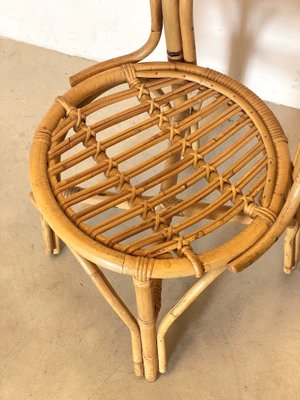 Bamboo & Wicker Chairs, 1970s, Set of 2-NPC-1257256