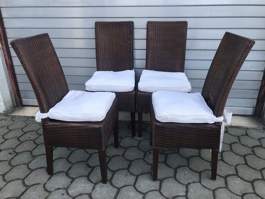 Bamboo Wicker Chairs by Lloyd Loom, 1960s, Set of 6-WQQ-1400993