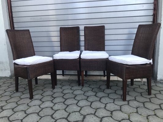 Bamboo Wicker Chairs by Lloyd Loom, 1960s, Set of 6-WQQ-1400993