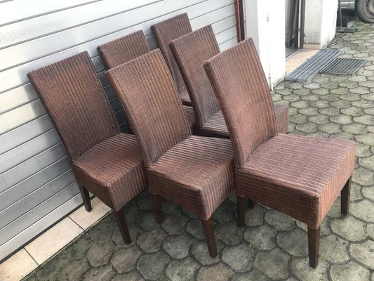 Bamboo Wicker Chairs by Lloyd Loom, 1960s, Set of 6-WQQ-1400971