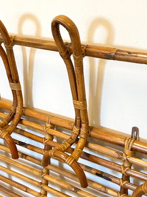 Bamboo Wicker Coat Rack, 1970s-NPC-1186329