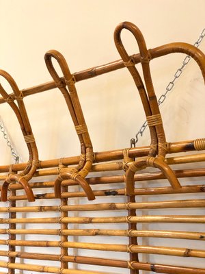 Bamboo Wicker Coat Rack, 1970s-NPC-1186329