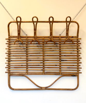 Bamboo Wicker Coat Rack, 1970s-NPC-1186329