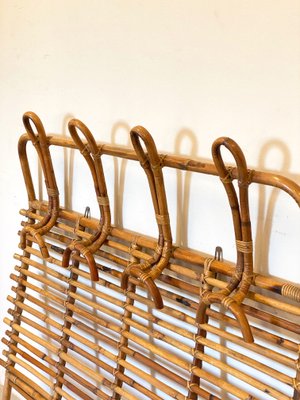 Bamboo Wicker Coat Rack, 1970s-NPC-1186329