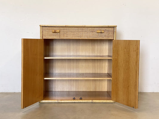 Bamboo & Wicker Sideboard, 1980s