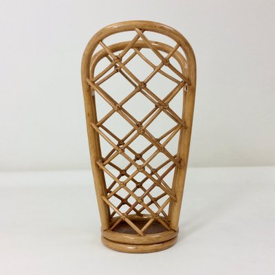 Bamboo & Wicker Umbrella Stand, Italy, 1970-EW-1254183