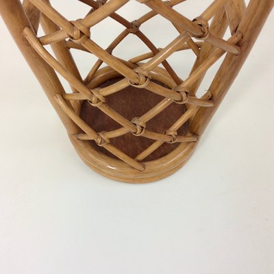 Bamboo & Wicker Umbrella Stand, Italy, 1970-EW-1254183