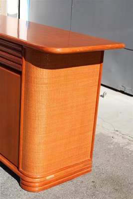 Bamboo & Wood Sideboard from Roberti Rattan, Italy, 1970s-EH-1173686