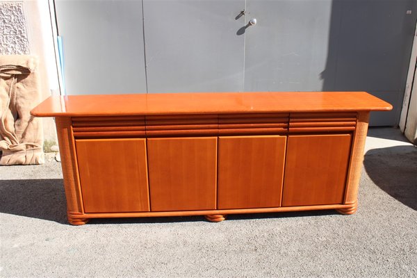 Bamboo & Wood Sideboard from Roberti Rattan, Italy, 1970s-EH-1173686