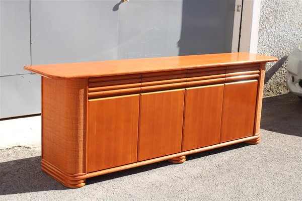 Bamboo & Wood Sideboard from Roberti Rattan, Italy, 1970s-EH-1173686