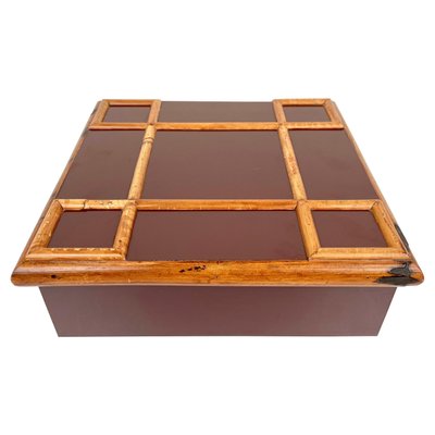 Bamboo & Wood Squared Box by Tommaso Barbi, Italy, 1960s-LYQ-1171388