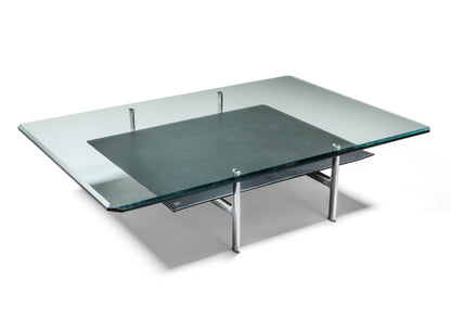 Diesis Low table with lower shelf in leather