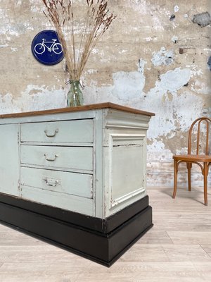 Bank Counter in Patinated Wood, 1900-UX-1325863