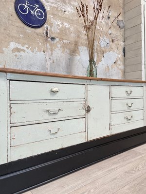 Bank Counter in Patinated Wood, 1900-UX-1325863