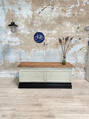 Bank Counter in Patinated Wood, 1900-UX-1325863