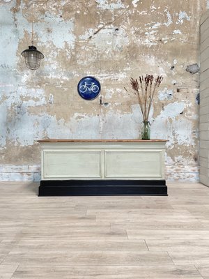 Bank Counter in Patinated Wood, 1900-UX-1325863