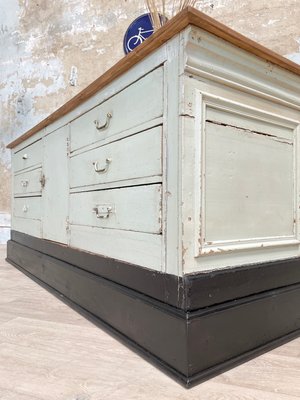 Bank Counter in Patinated Wood, 1900-UX-1325863