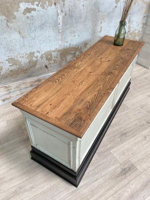 Bank Counter in Patinated Wood, 1900-UX-1325863