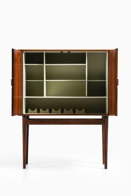 Bar Cabinet in Rosewood, Black Formica attributed to Helge Vestergaard Jensen, 1950s-SC-2022145