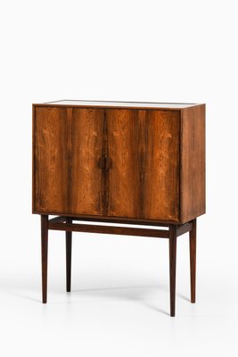 Bar Cabinet in Rosewood, Black Formica attributed to Helge Vestergaard Jensen, 1950s-SC-2022145