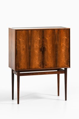 Bar Cabinet in Rosewood, Black Formica attributed to Helge Vestergaard Jensen, 1950s-SC-2022145