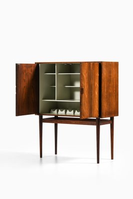 Bar Cabinet in Rosewood, Black Formica attributed to Helge Vestergaard Jensen, 1950s-SC-2022145