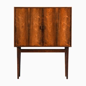 Bar Cabinet in Rosewood, Black Formica attributed to Helge Vestergaard Jensen, 1950s-SC-2022145