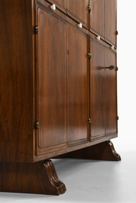 Bar Cabinet in Walnut and Brass, 1930s-SC-2026079