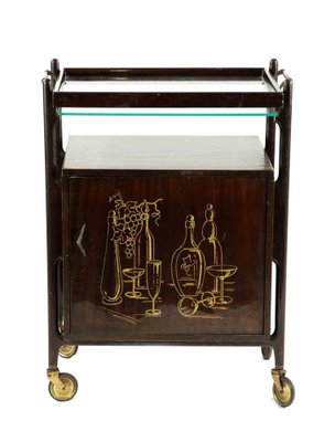 Bar Cart Attributed to Ico Parisi, Italy, 1970s-ZCI-1163143