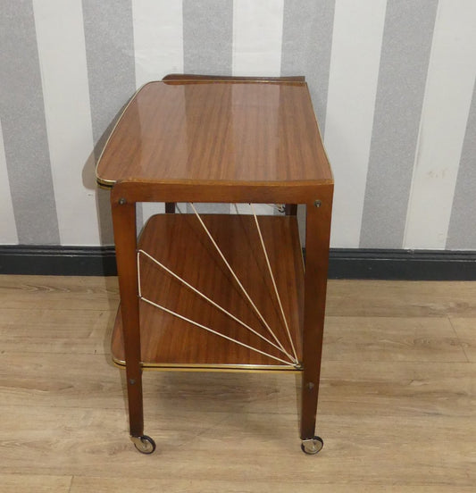 Bar Cart on Wheels in Formica, 1960s