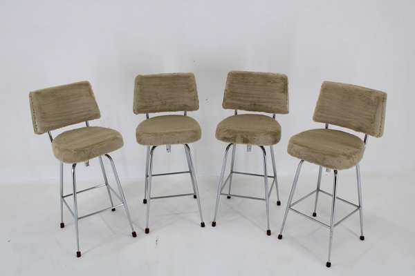 Bar Chairs, Czechoslovakia, 1960s, Set of 4-TZ-1761251