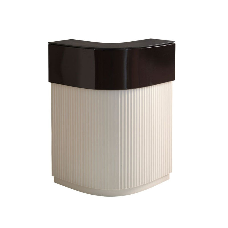 Illuminated Polyethylene Bar Counter Cordiale Corner by Slide #Chocolate Brown & Light Vanilla