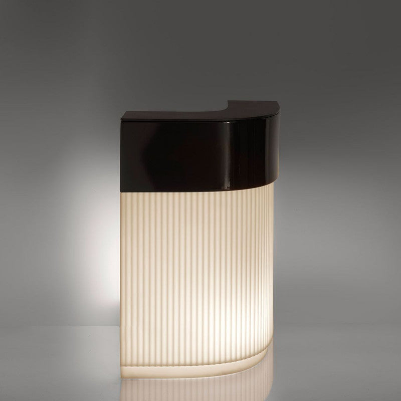 Illuminated Polyethylene Bar Counter Cordiale Corner by Slide #Chocolate Brown & Light Vanilla