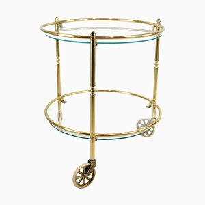 Bar Serving Trolley in Brass & Glass, 1970s-UY-1428238