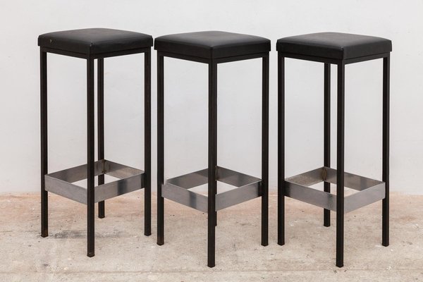 Bar Stools, 1960s, Belgium, Set of 3-KL-829191