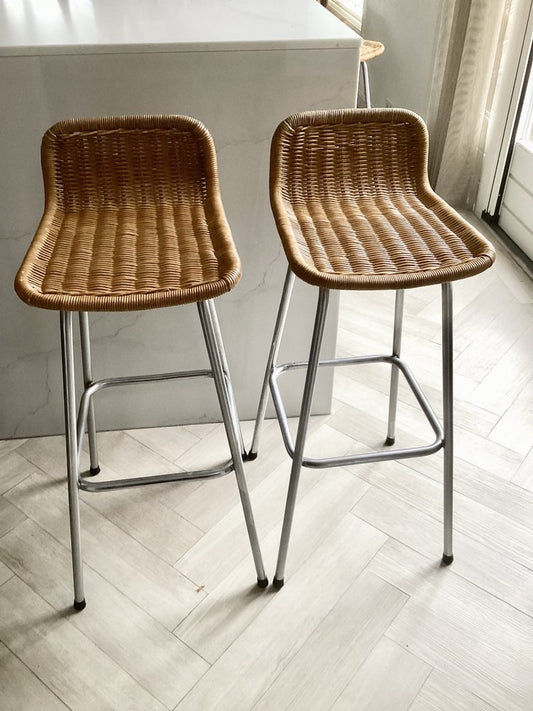 Bar Stools by Dirk van Sliedregt for Rohé Noordwolde, 1970s, Set of 4