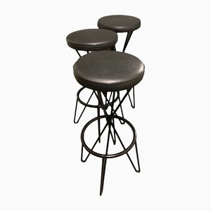 Bar Stools from Thonet, 1950s, Set of 3-EK-1382829