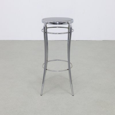 Bar Stools in Chrome & Wood, 1980s, Set of 4-RZV-1752662