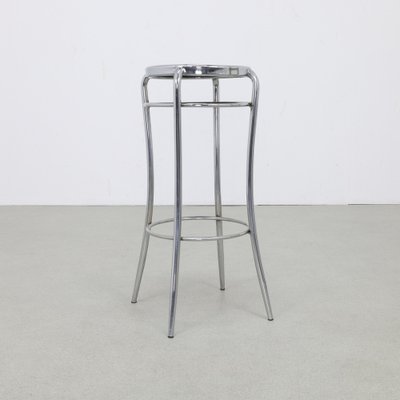 Bar Stools in Chrome & Wood, 1980s, Set of 4-RZV-1752662