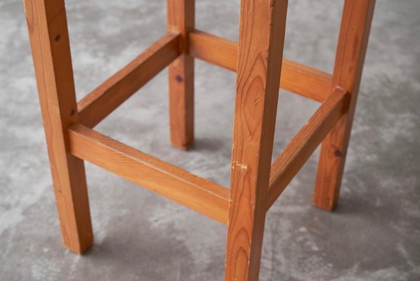 Bar Stools in Pine and Rush by Charlotte Perriand, 1960s, Set of 2-FEW-2024234