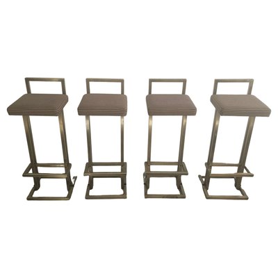 Bar Stools in the style of Maison Jansen, 1985, Set of 4-WBX-2042355