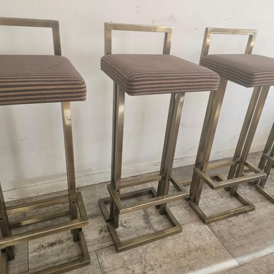 Bar Stools in the style of Maison Jansen, 1985, Set of 4-WBX-2042355