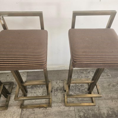 Bar Stools in the style of Maison Jansen, 1985, Set of 4-WBX-2042355