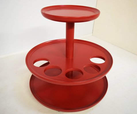 Bar Table on Lacquered Wood Wheels, Italy, 1950s-WF-1088073