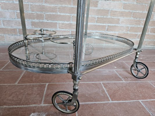 Bar Trolley in Brass and Glass, 1970s-ZUW-1799277