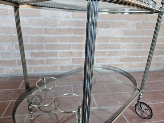 Bar Trolley in Brass and Glass, 1970s-ZUW-1799277