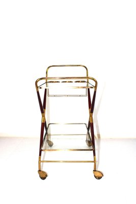 Bar Wagon / Serving Cart with Bottle Holder by Cesare Lacca, 1950s-ZWH-1815239