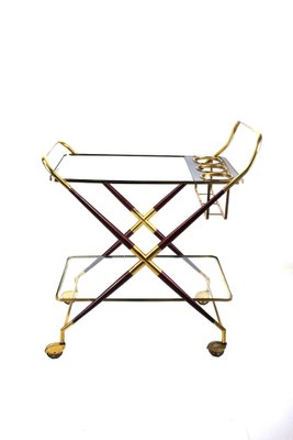 Bar Wagon / Serving Cart with Bottle Holder by Cesare Lacca, 1950s-ZWH-1815239