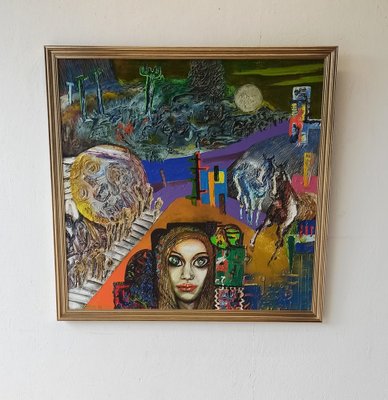 Barbara Urszula Piwarska, Composition, Oil on Canvas, 1970s-ZEF-1725001