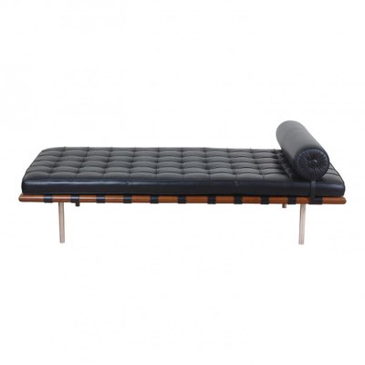 Barcelona Daybed in Black Leather by Ludwig Mies Van Der Rohe-MTD-1400210